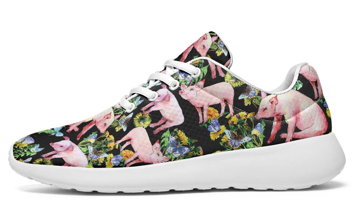 Floral Pig Sneakers