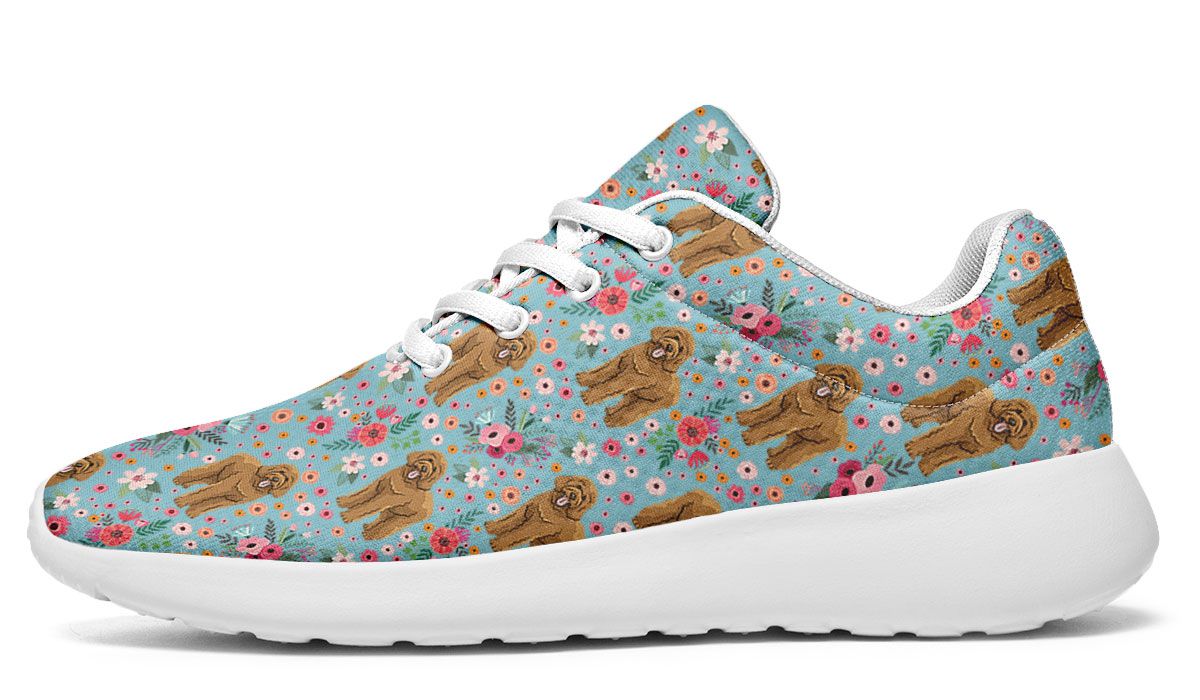 Goldendoodle Flower Athletic Sneakers