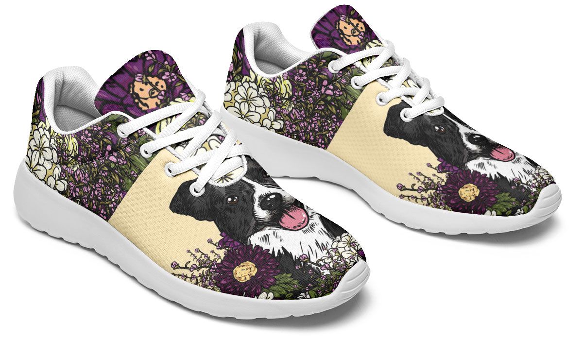 Illustrated Border Collie Sneakers