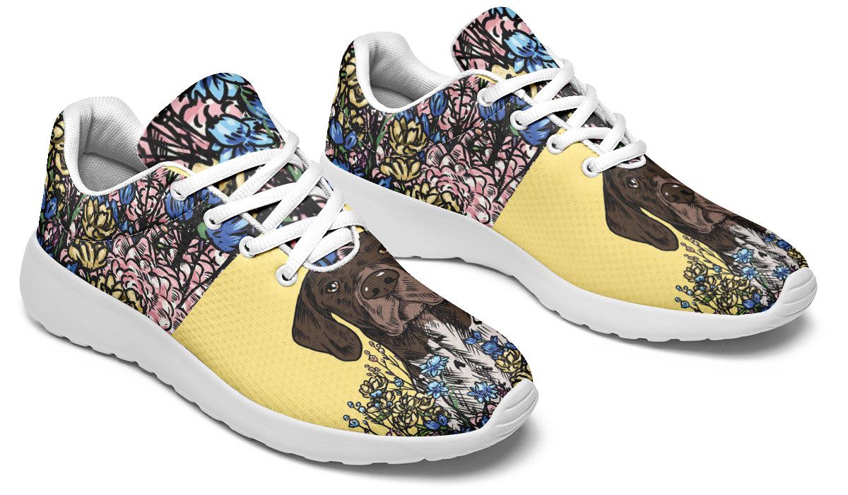 Illustrated German Shorthaired Pointer Sneakers