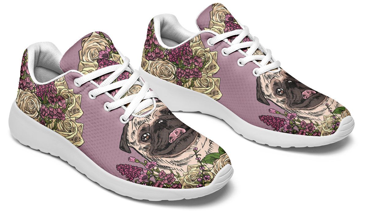 Illustrated Pug Sneakers