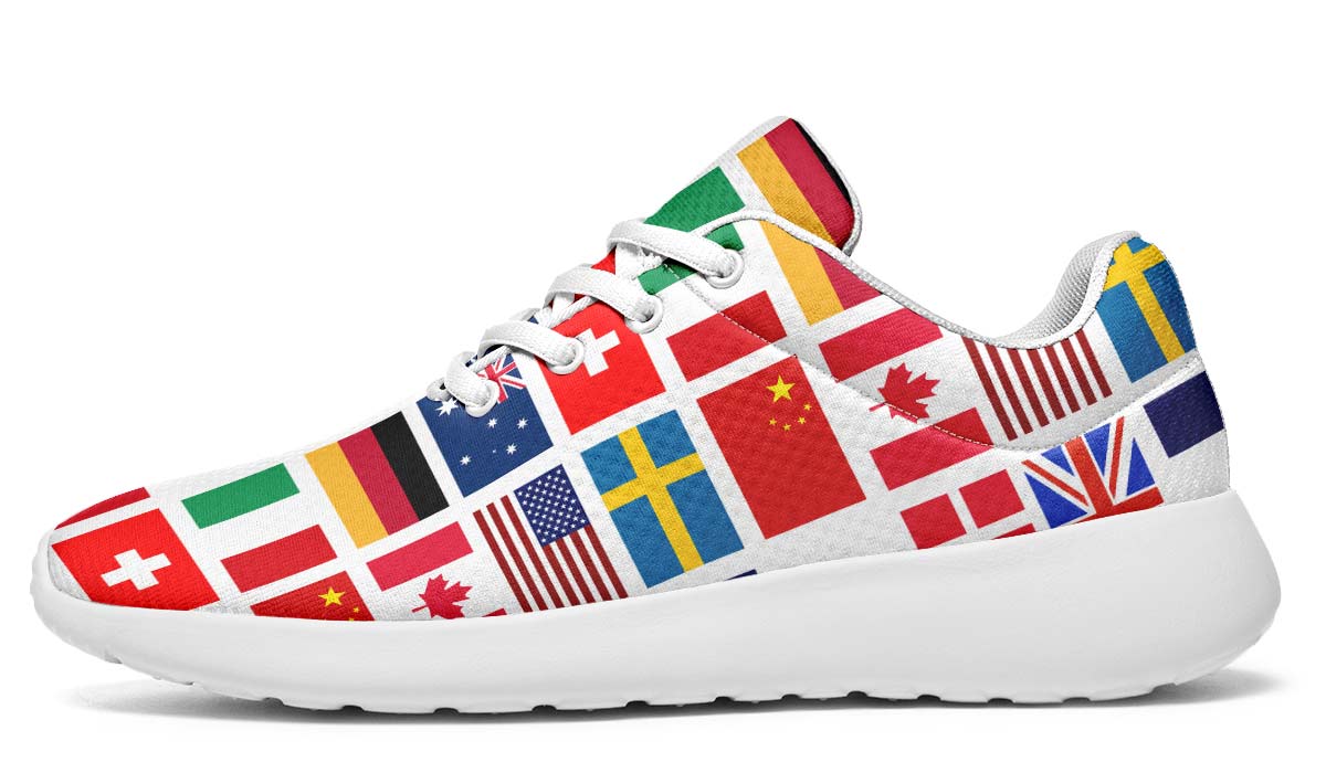 International Travel Flags Sneakers
