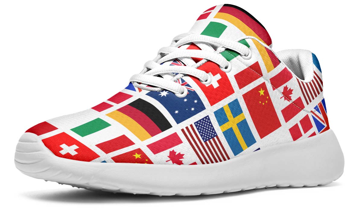 International Travel Flags Sneakers