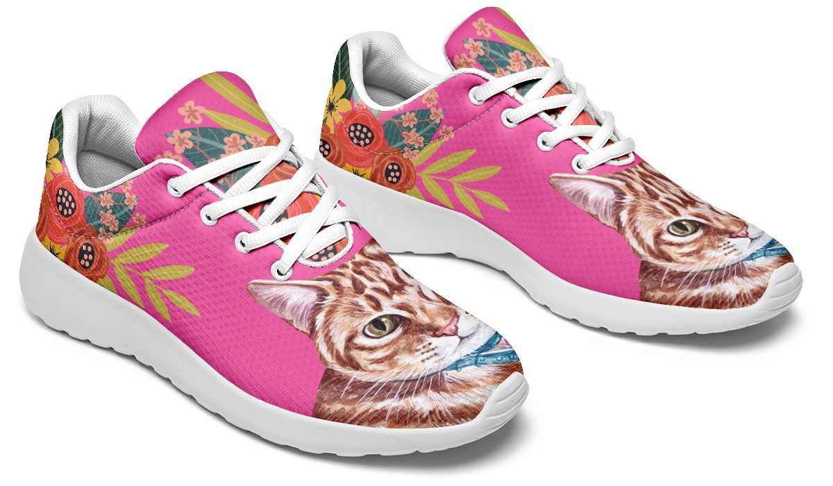 Joyful Tabby Cat Sneakers