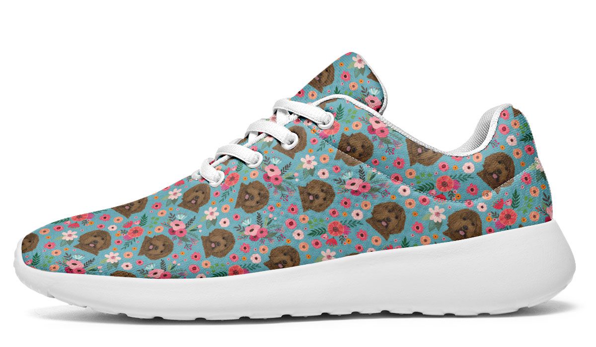 Labradoodle Flower Athletic Sneakers