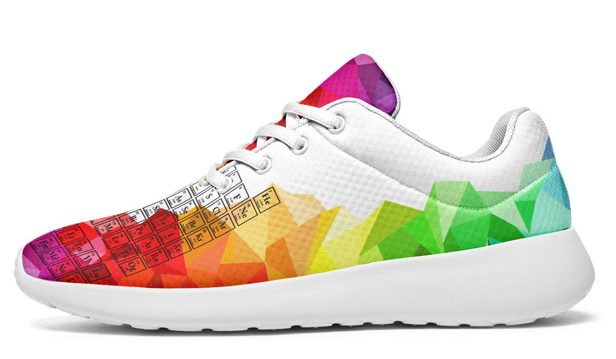 Periodic Table Mosaic Rainbow Sneakers
