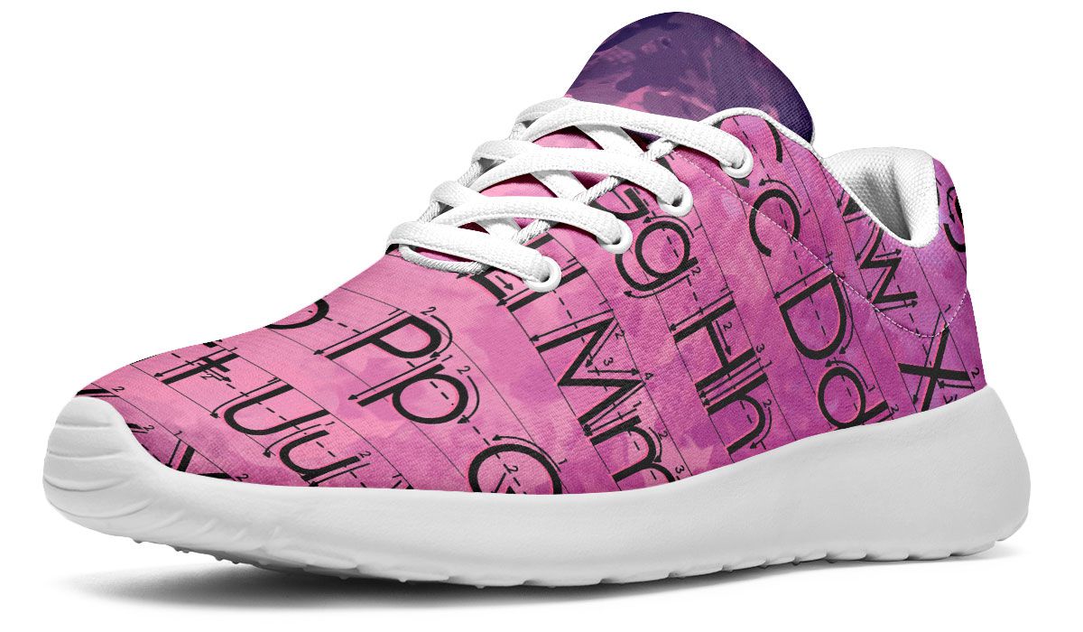 Pink Alphabet Diagram Sneakers