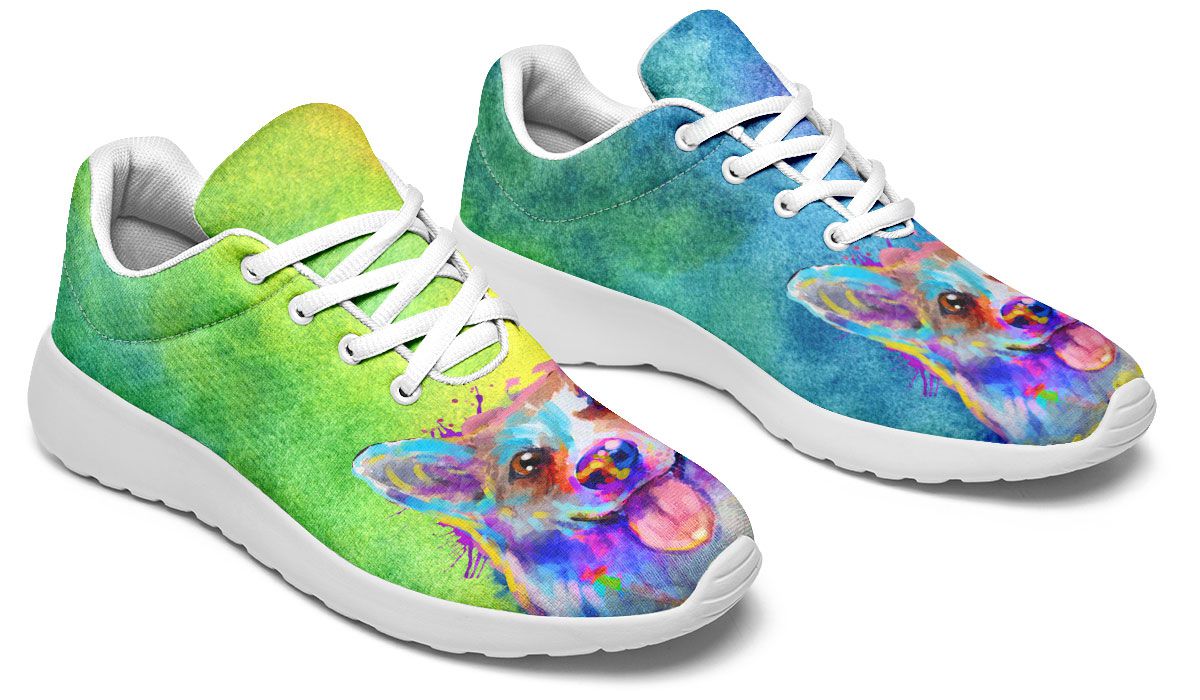 Rainbow Corgi Sneakers