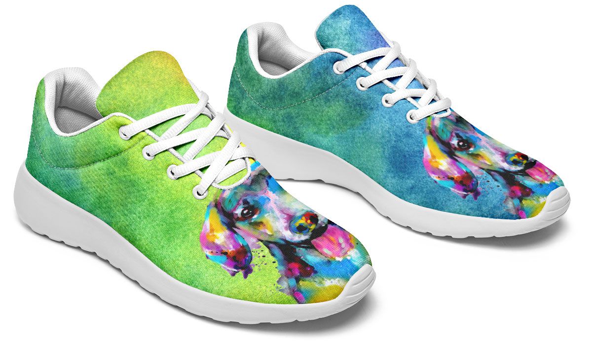 Rainbow Dachshund Sneakers