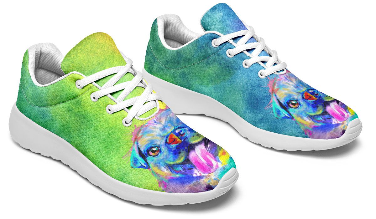 Rainbow Pug Sneakers
