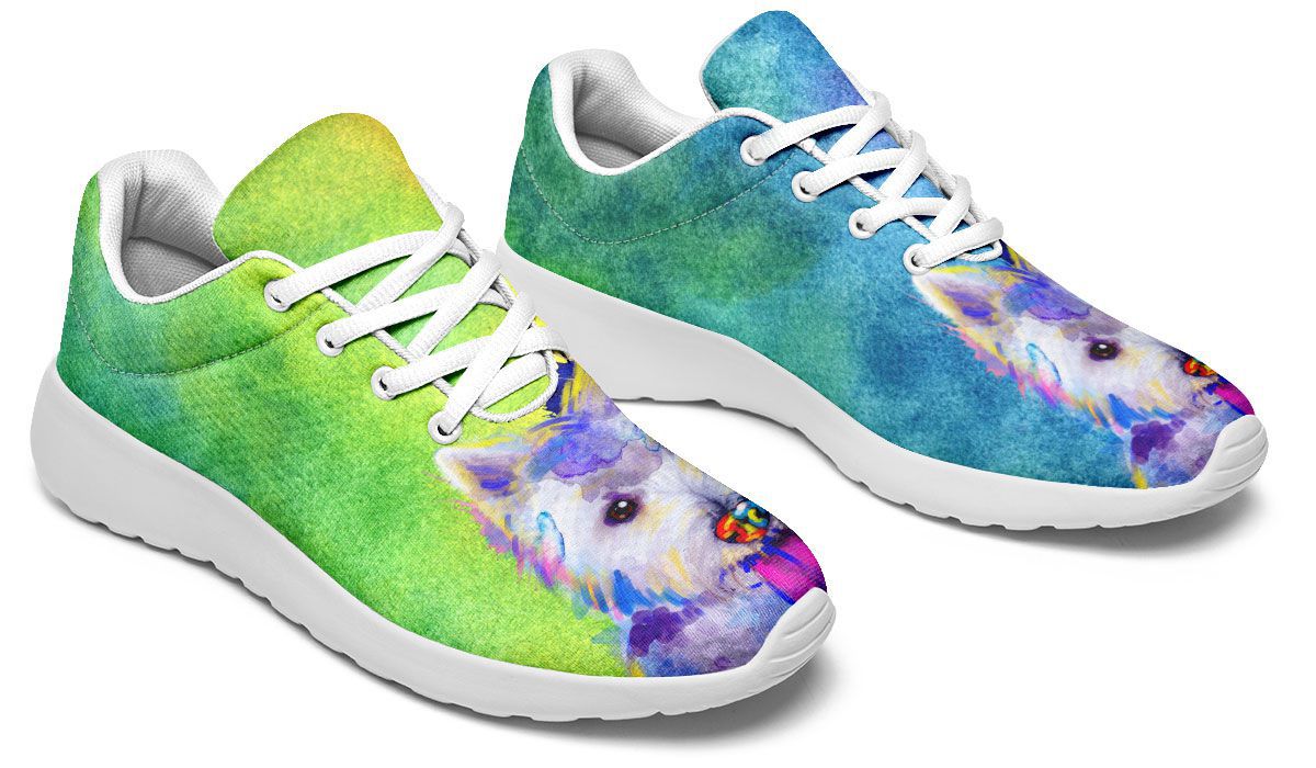 Rainbow Westie Sneakers