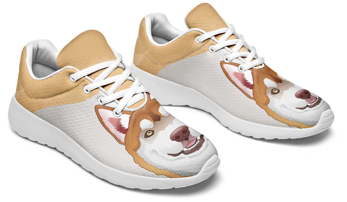 Real Brown Siberian Husky Sneakers