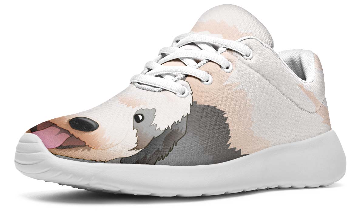 Old English Sheepdog sneakers Custom Picture, Animal lovers, Women shoes, sneakers, trainers, outlet Dog sneakers, dog shoes