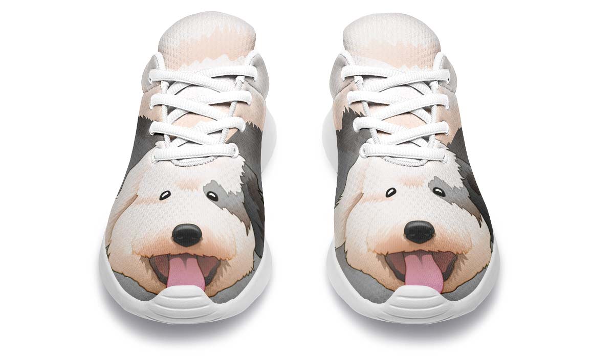 Old English Sheepdog sneakers Custom Picture, Animal lovers, Women shoes, sneakers, trainers, outlet Dog sneakers, dog shoes