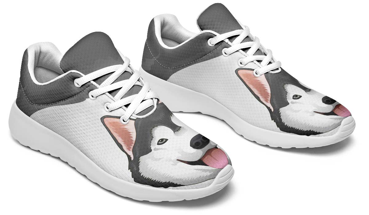 Real Grey Siberian Husky Sneakers