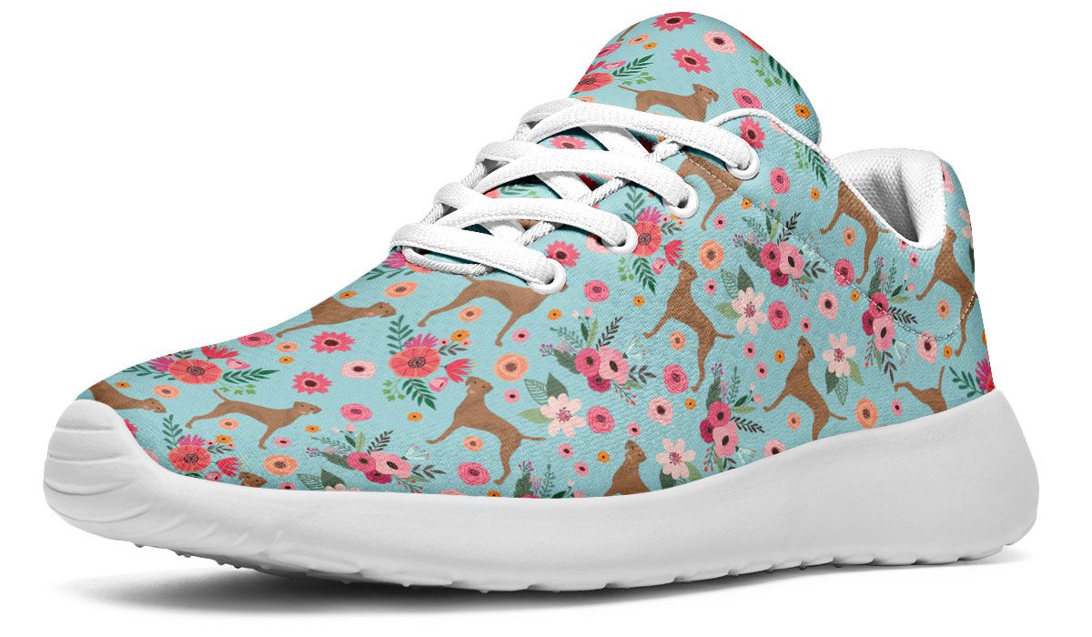 Vizsla Flower Athletic Sneakers