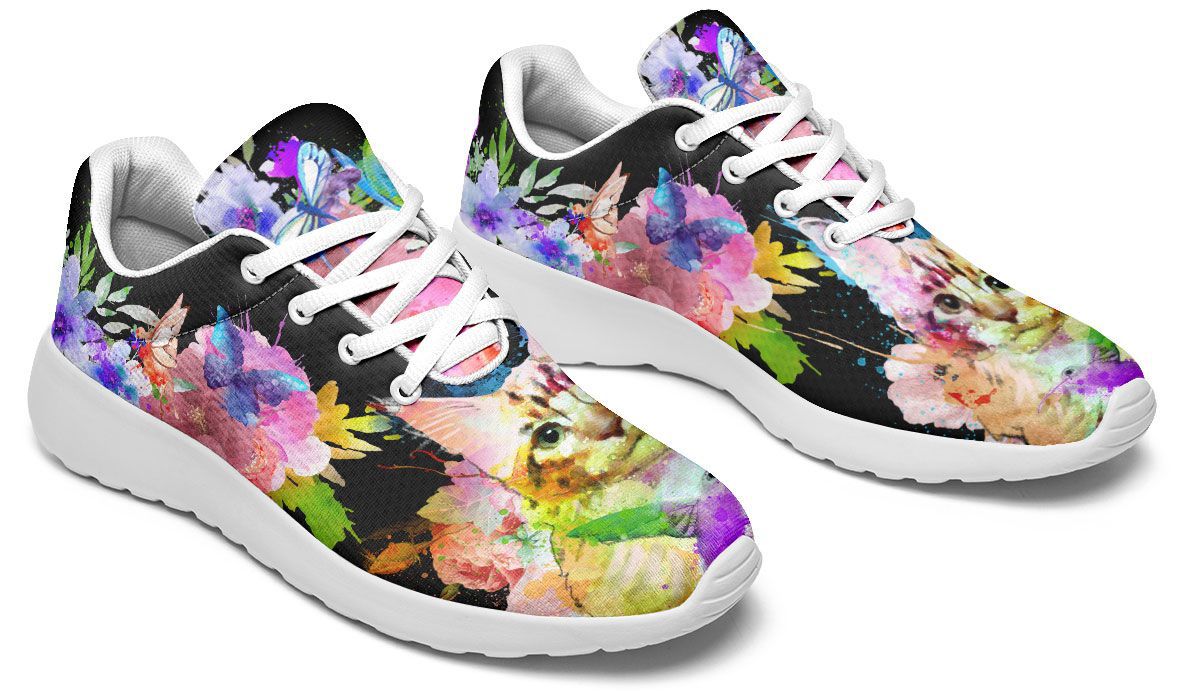 Watercolor Maine Coon Sneakers