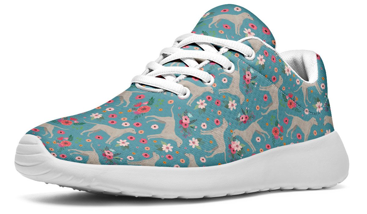 Weimaraner Flower Athletic Sneakers