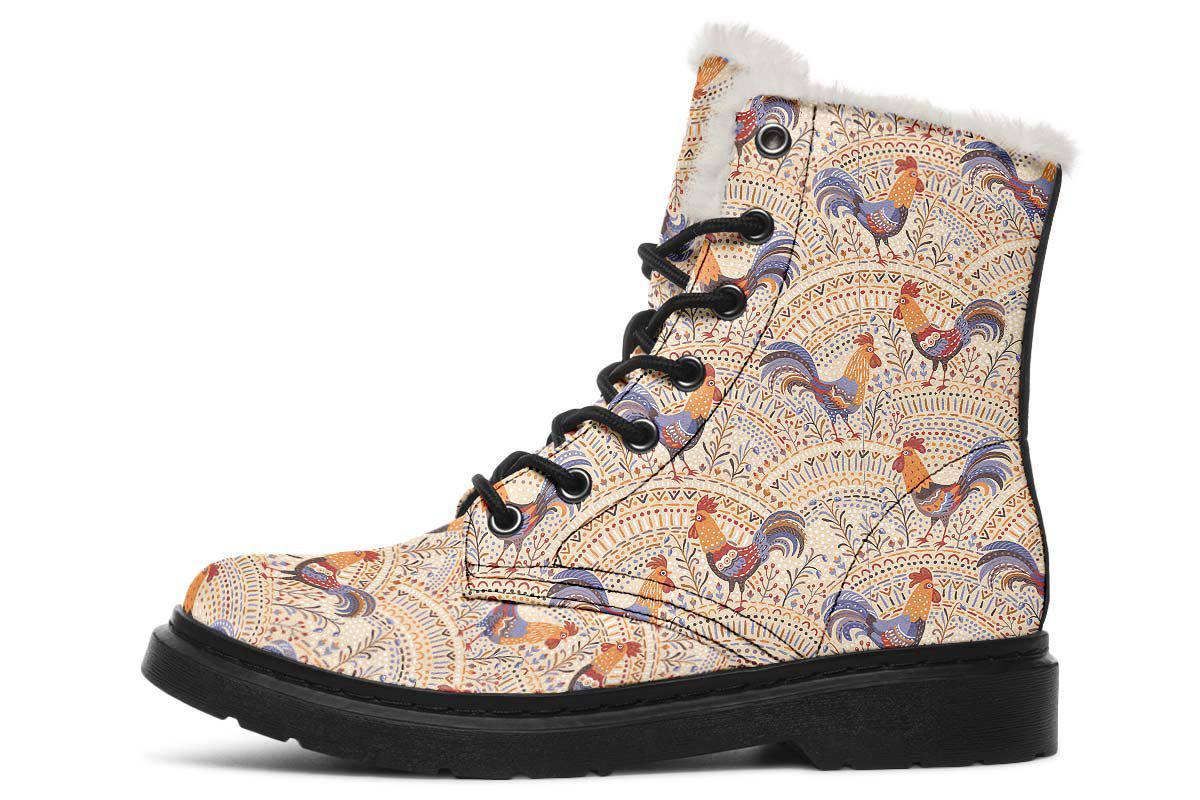 Bohemian Rooster Winter Boots