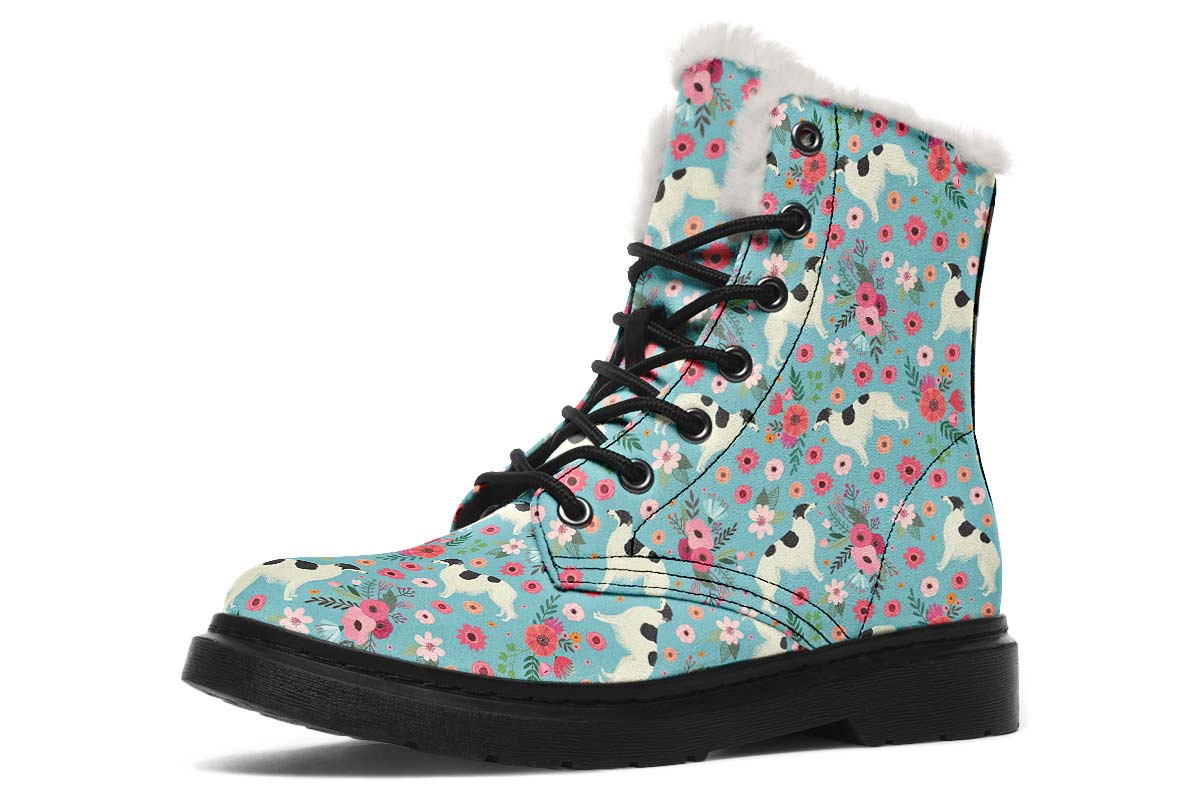 Borzoi Flower Winter Boots