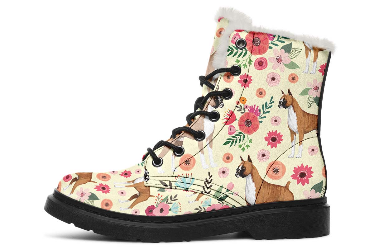 Boxer Floral Winter Boots