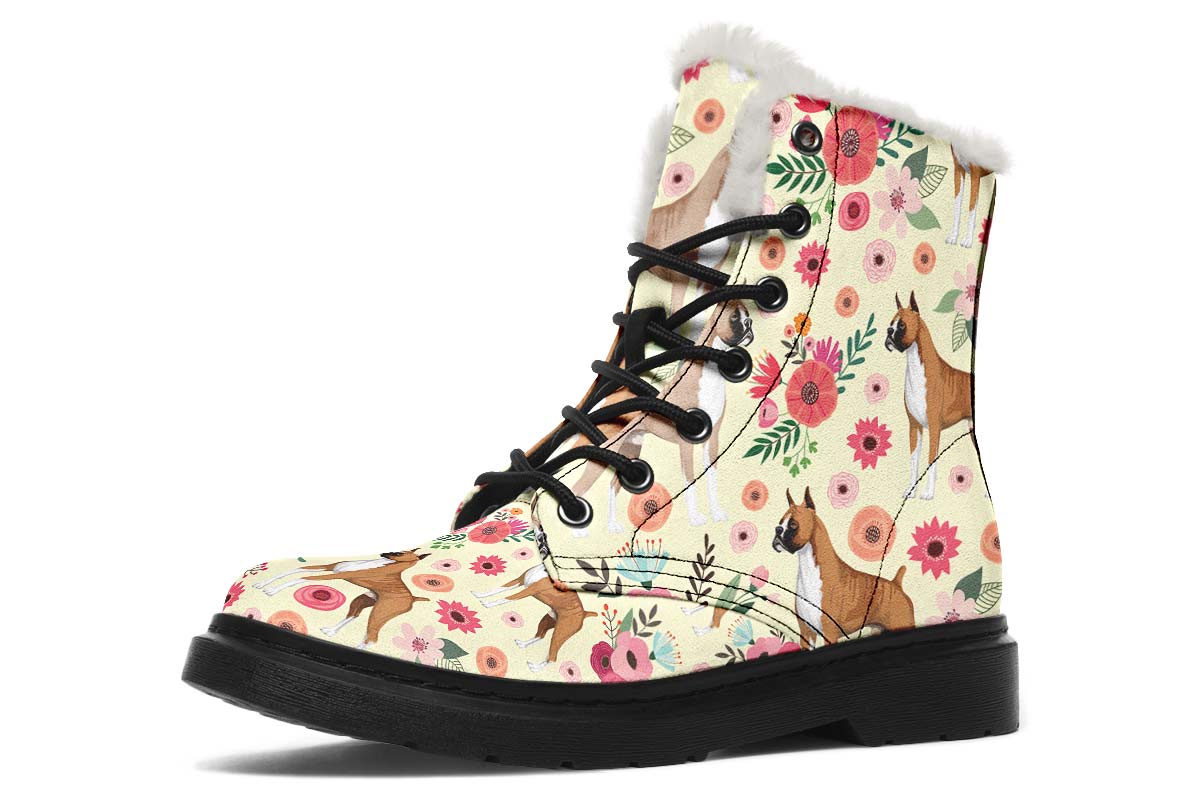 Boxer Floral Winter Boots