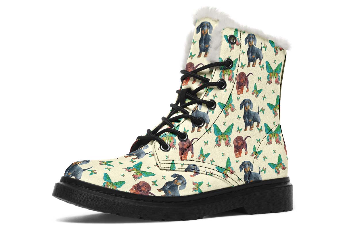 Butterfly Dachshund Winter Boots