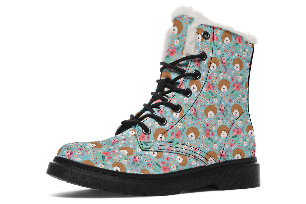 Cavoodle Flower Winter Boots