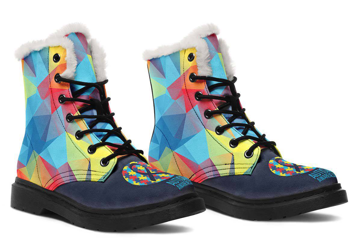 Colorful Autism Winter Boots