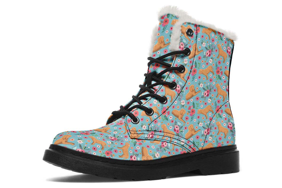 Doguede Bordeaux Flower Winter Boots