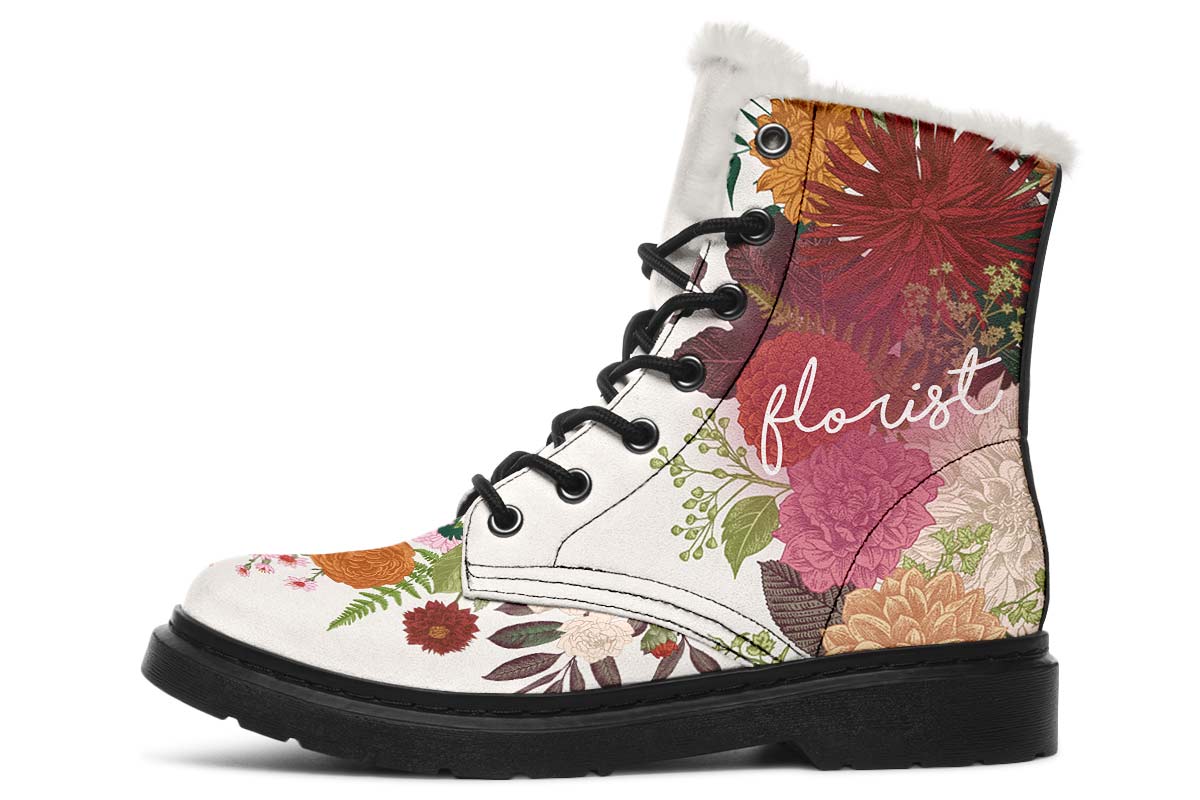 Floral Arrangement Winter Boots