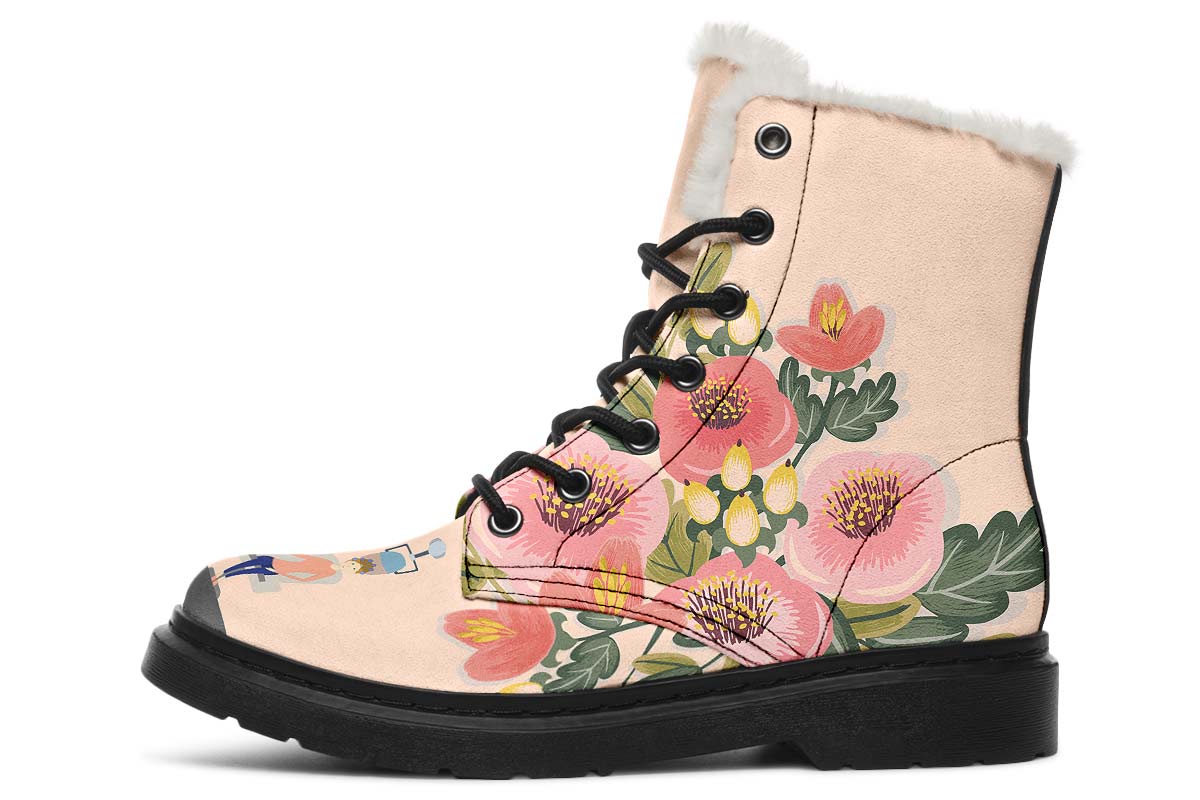 Floral Hair Dresser Winter Boots