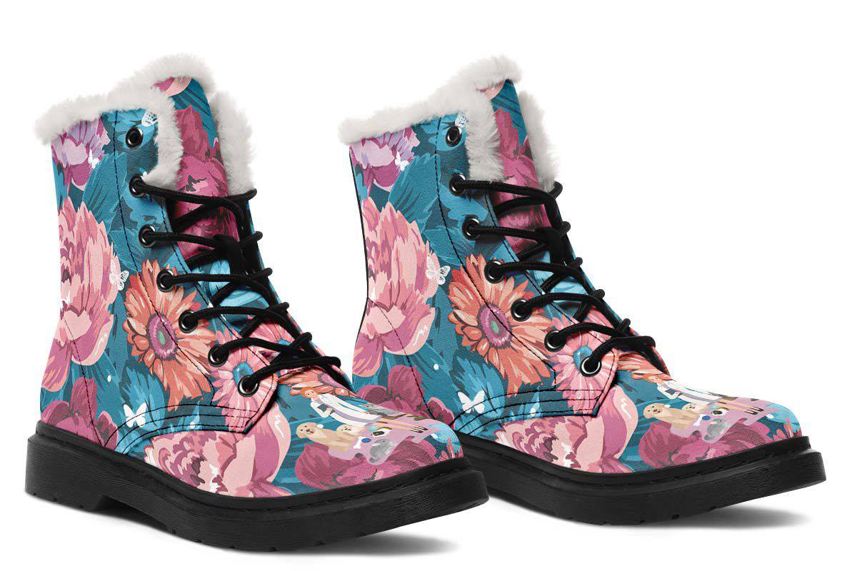 Floral Veterinarian Winter Boots