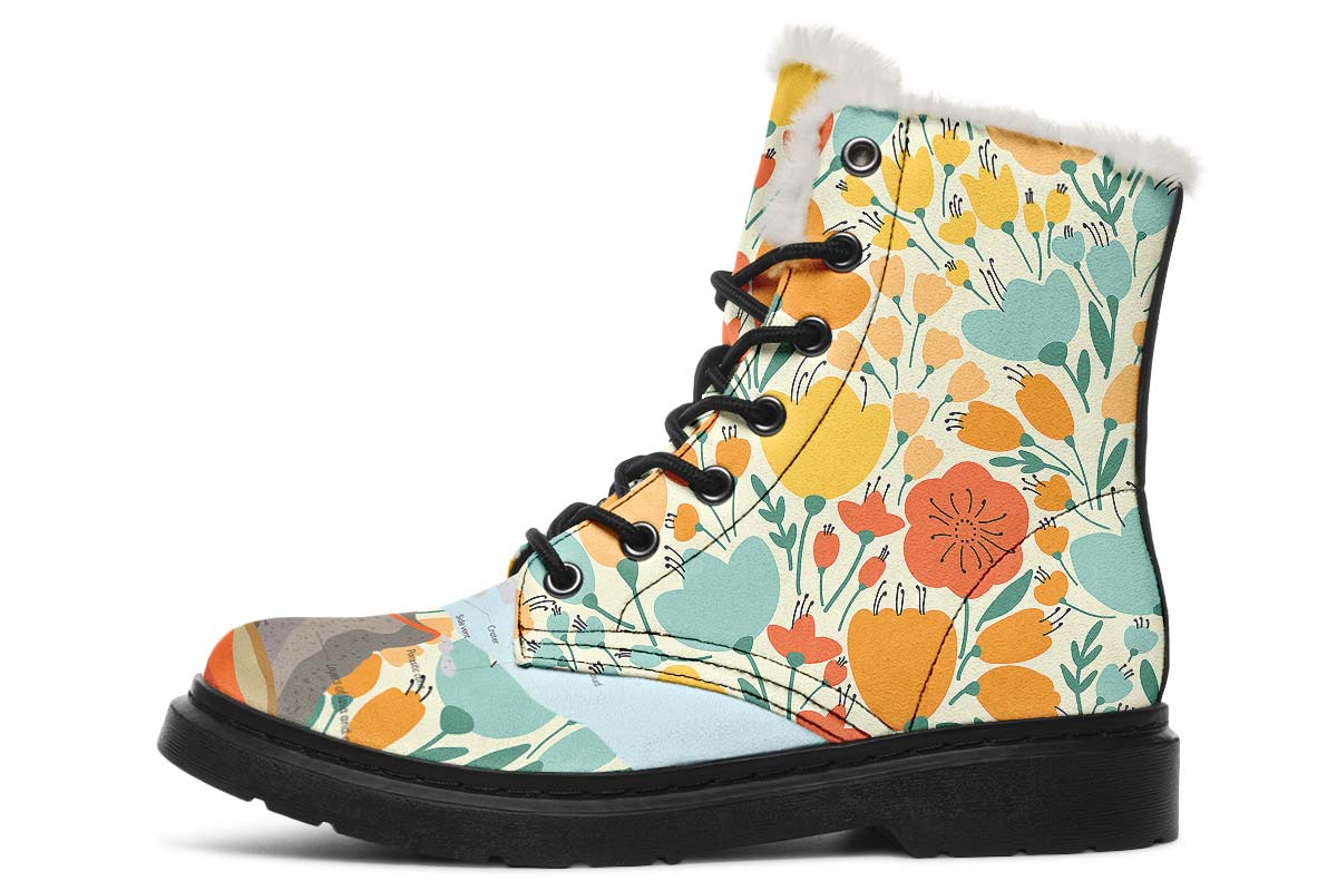 Floral Volcano Winter Boots