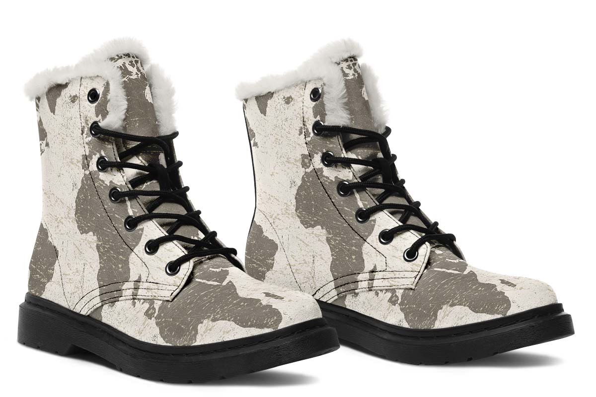 Geography Map Winter Boots