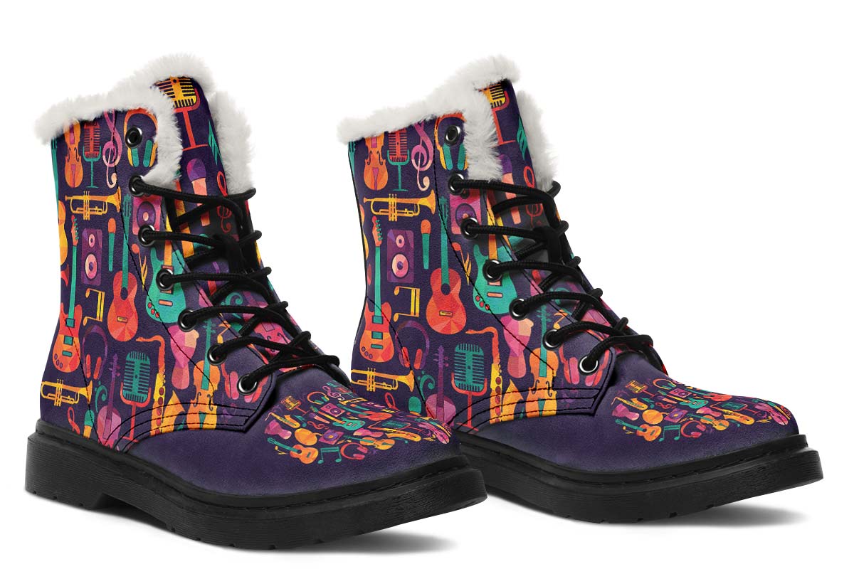 Geometric Music Winter Boots