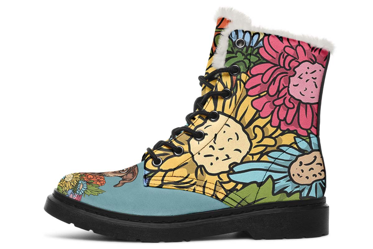 Illustrated Boxer Winter Boots
