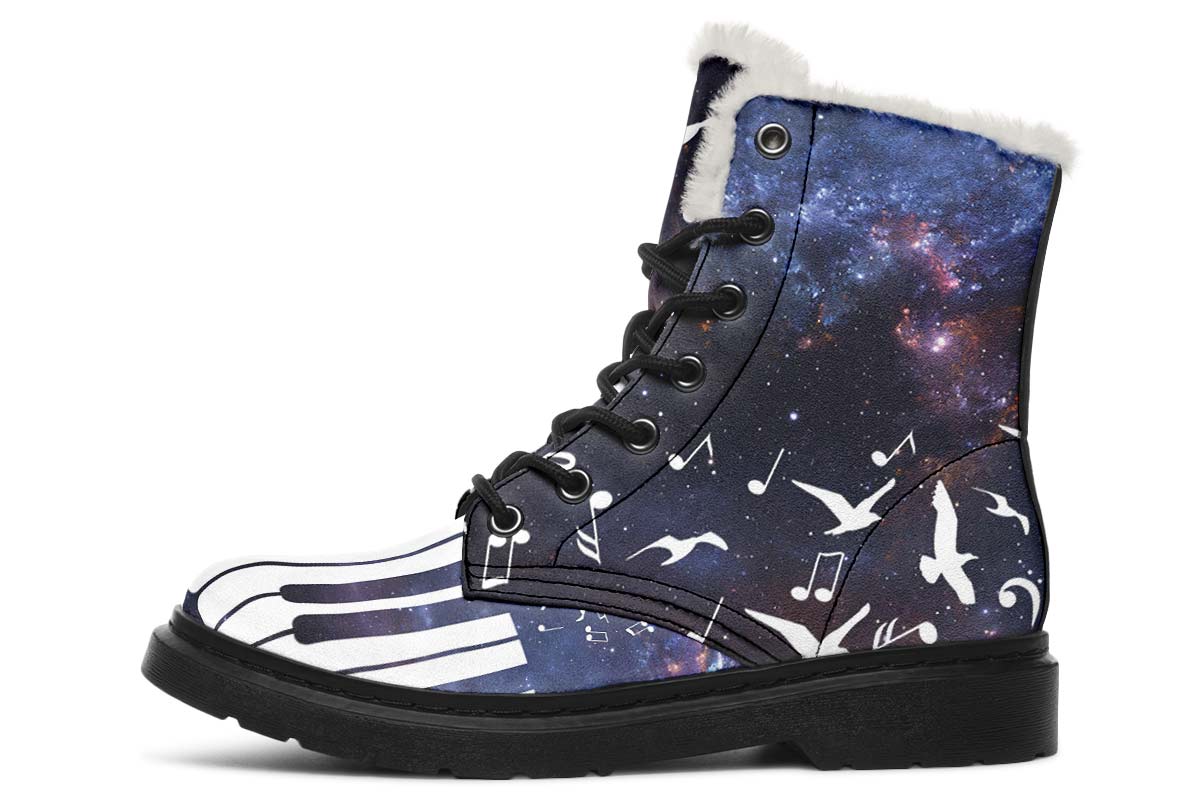 Space Piano Winter Boots