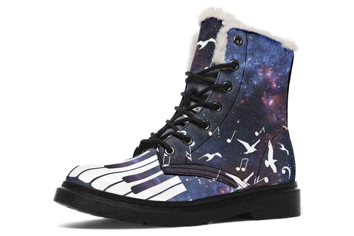 Space Piano Winter Boots