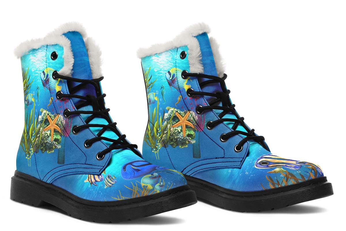 Tropical Ocean Winter Boots