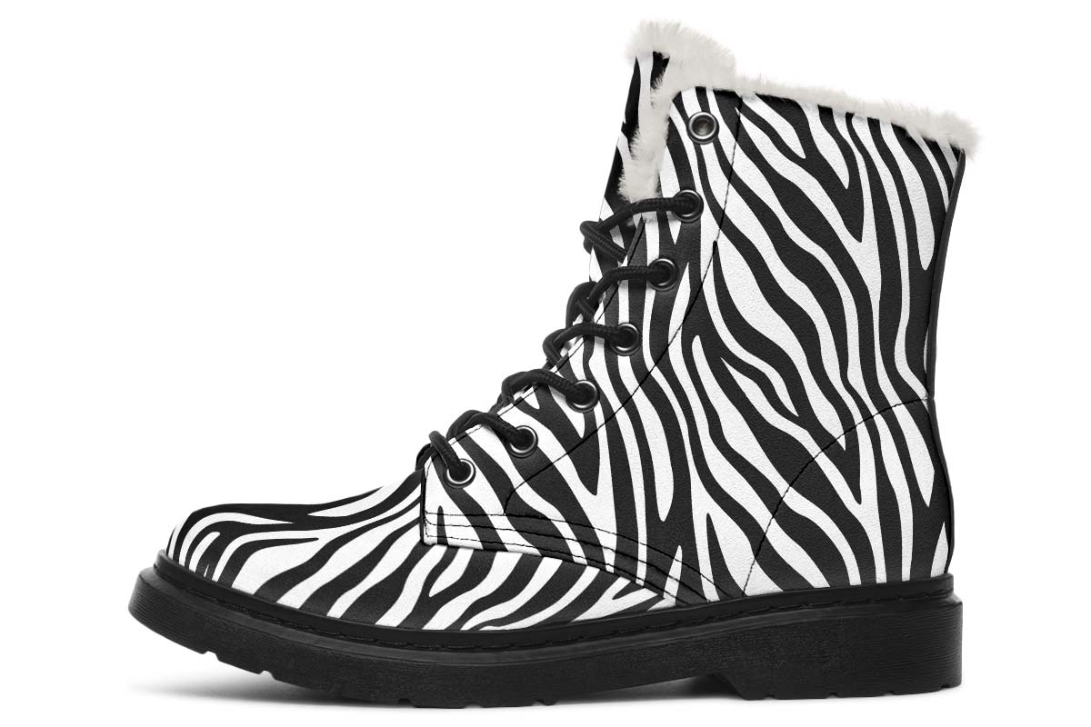 Zebra Print Winter Boots