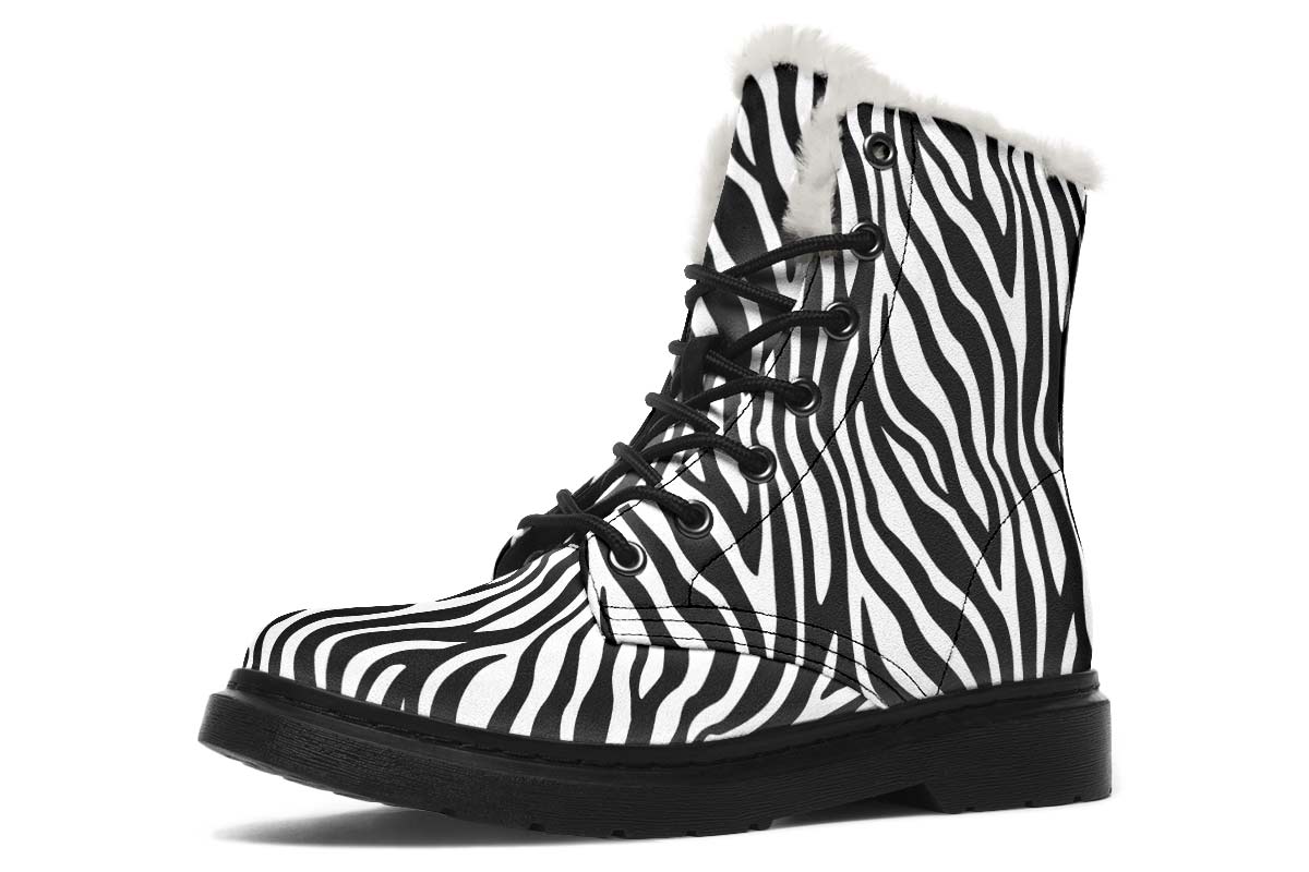 Zebra Print Winter Boots