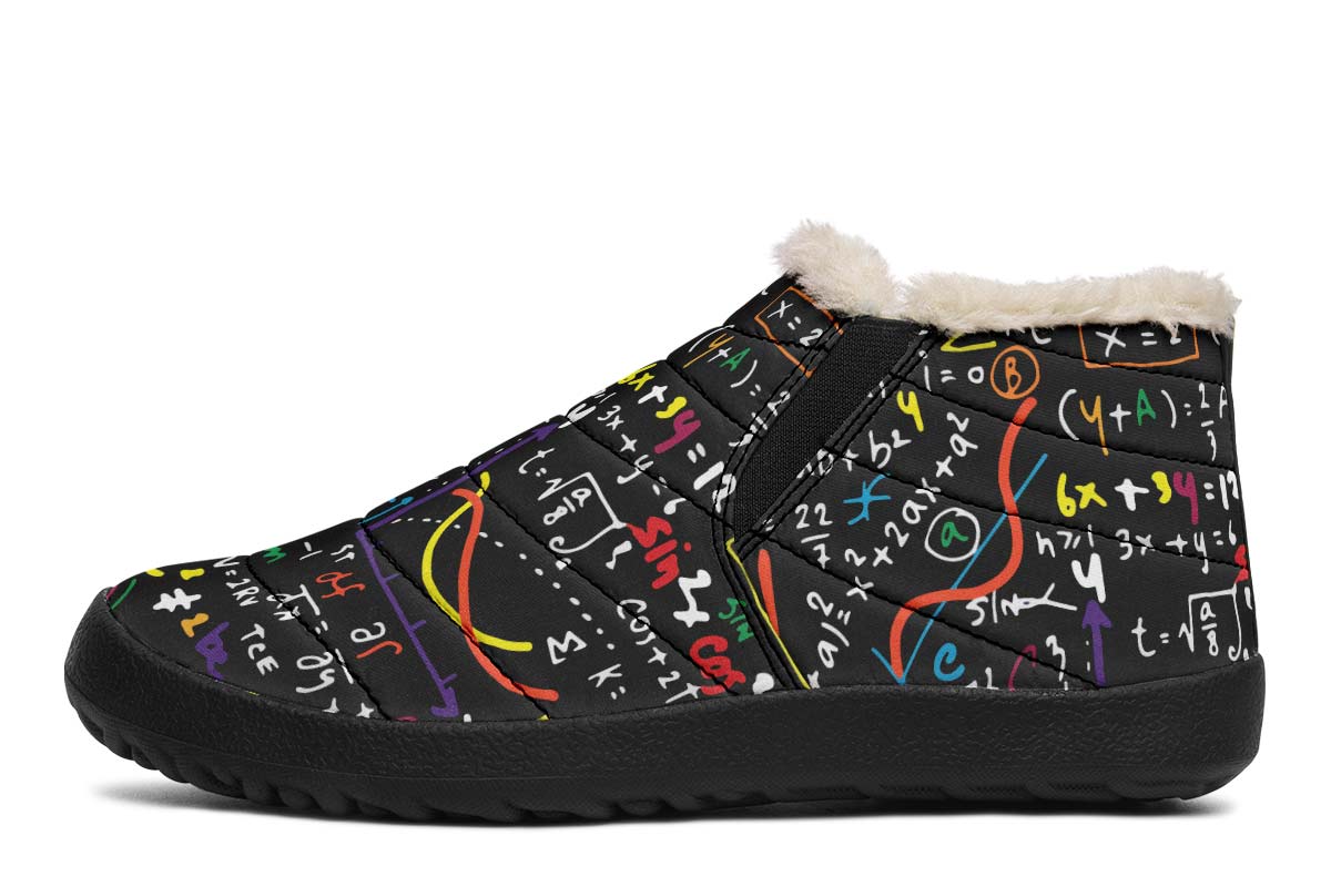 Colorful Math Formula Winter Sneakers