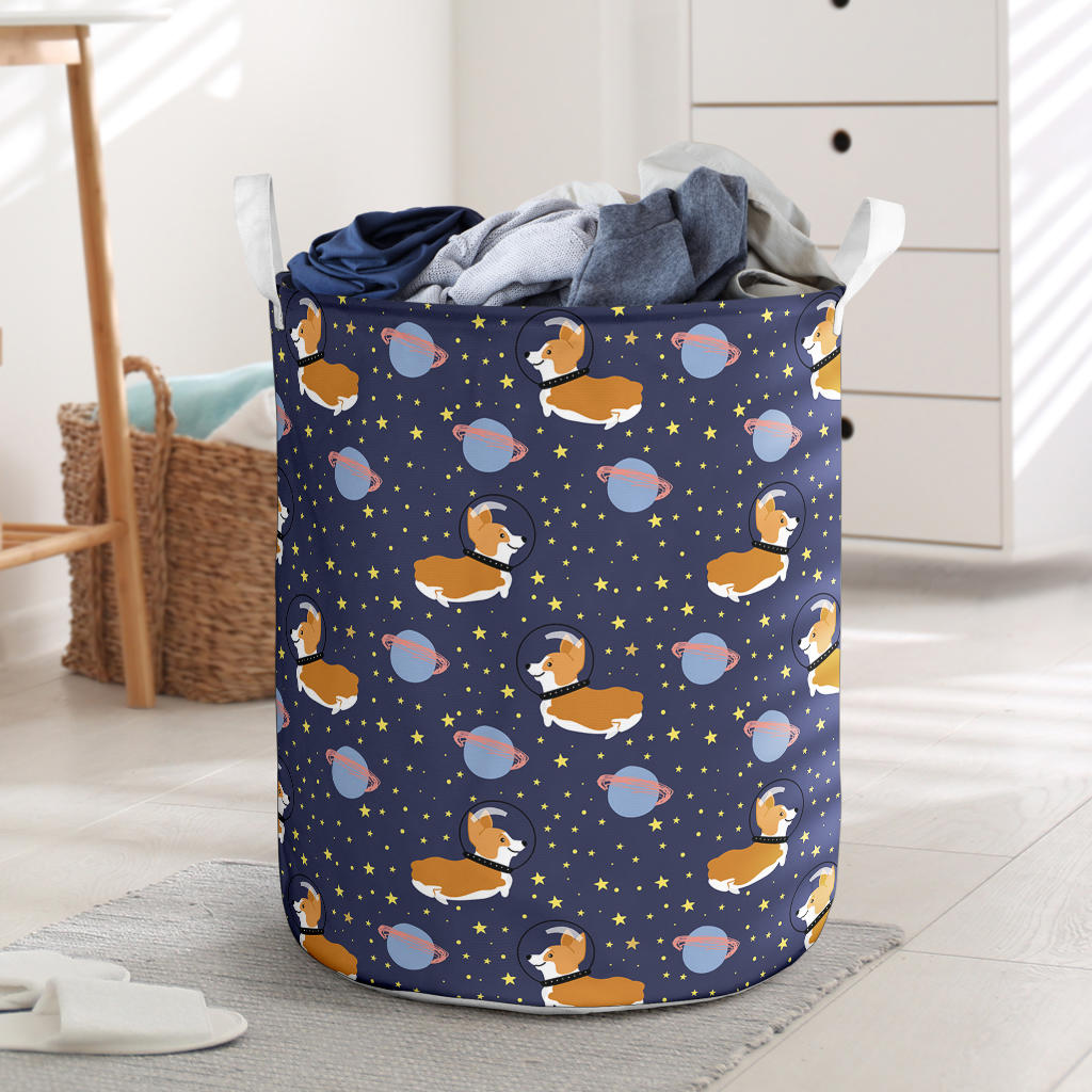 Space Corgi Laundry Basket