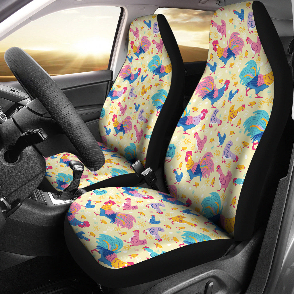 Rainbow Chicken Car Seat Cover