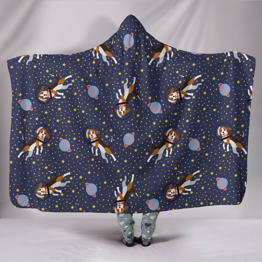 Space Beagle Hooded Blanket