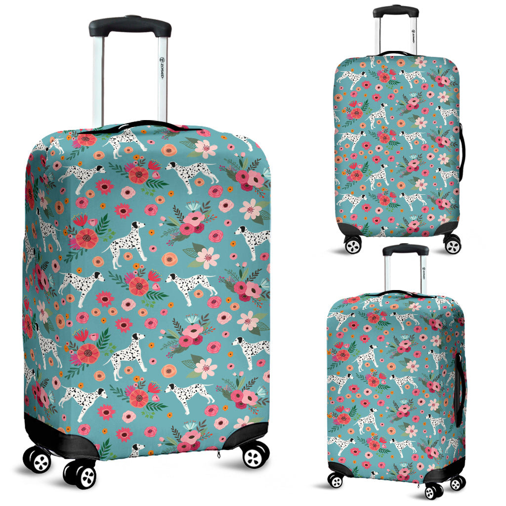 Dalmatian Flower Luggage Cover