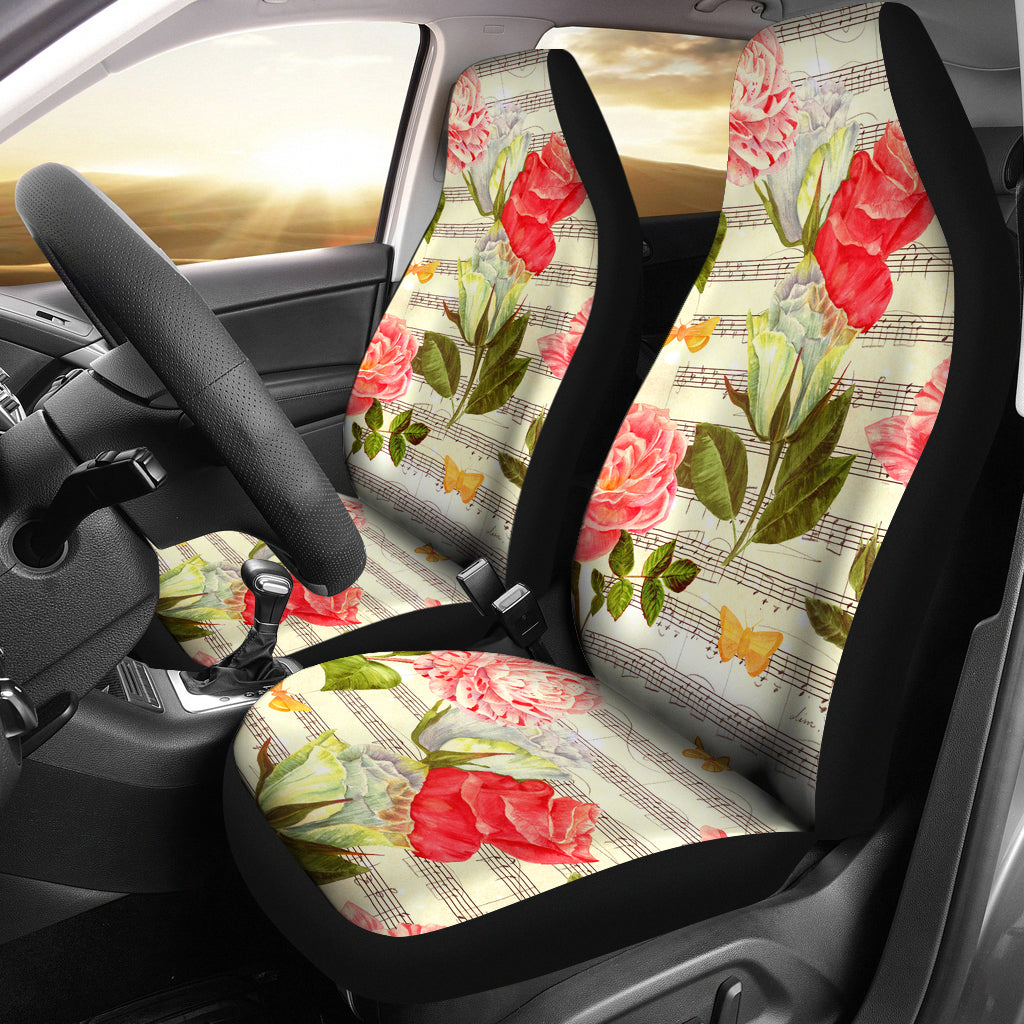 Music Roses Car Seat Covers