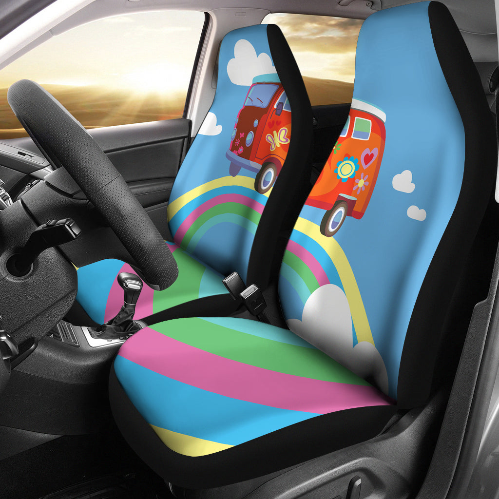 Rainbow Hippie Car Seat Covers