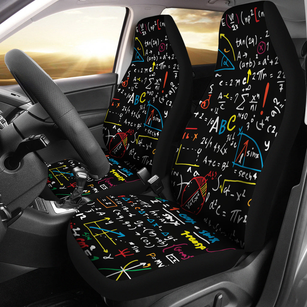 Colorful Math Car Seat Covers
